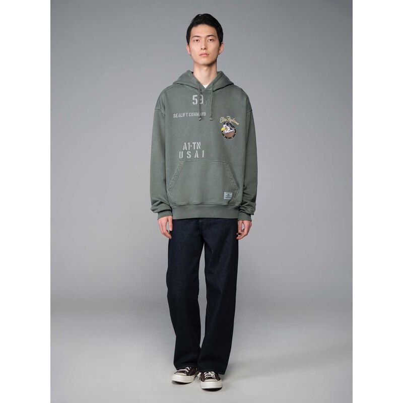 Alpha Industries Essential Hoodie Relaxed Fit Sweatshirt (Elite) image number 3